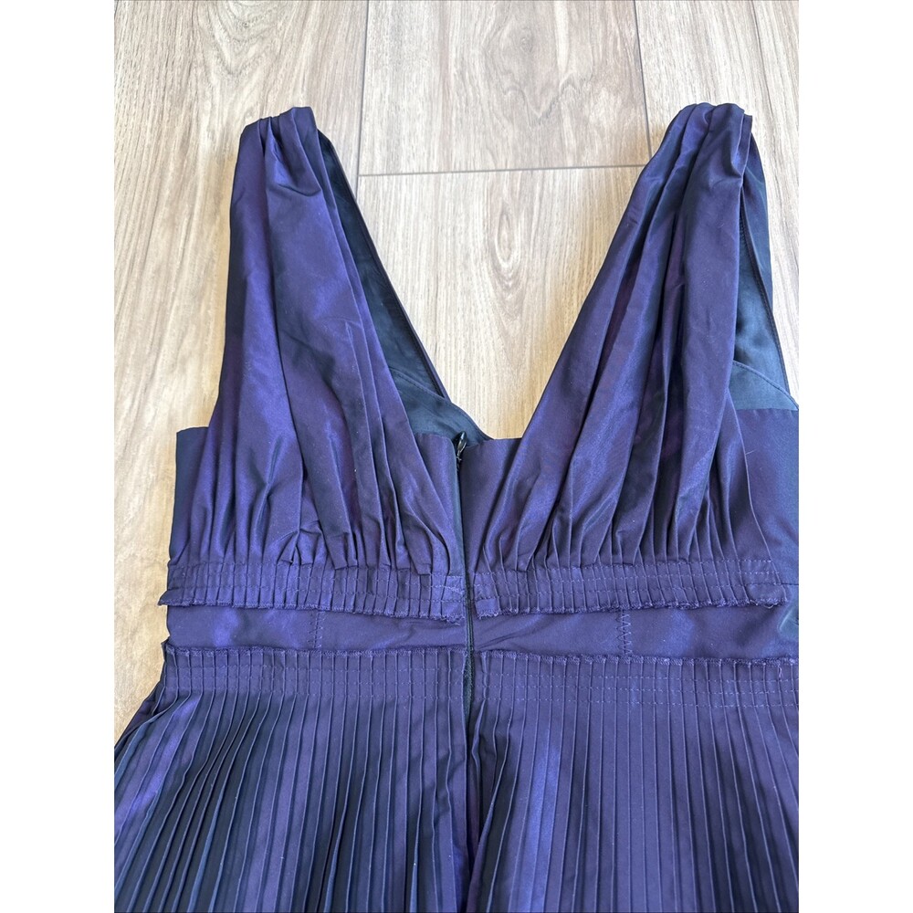 BCBGeneration Deep Purple Pleated Mini Dress - Picture 7 of 8